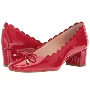 Kate Spade Yasmin red patent block heels